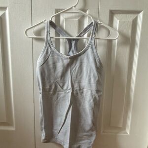 lululemon athletica Blue Pinstripe Tank Top